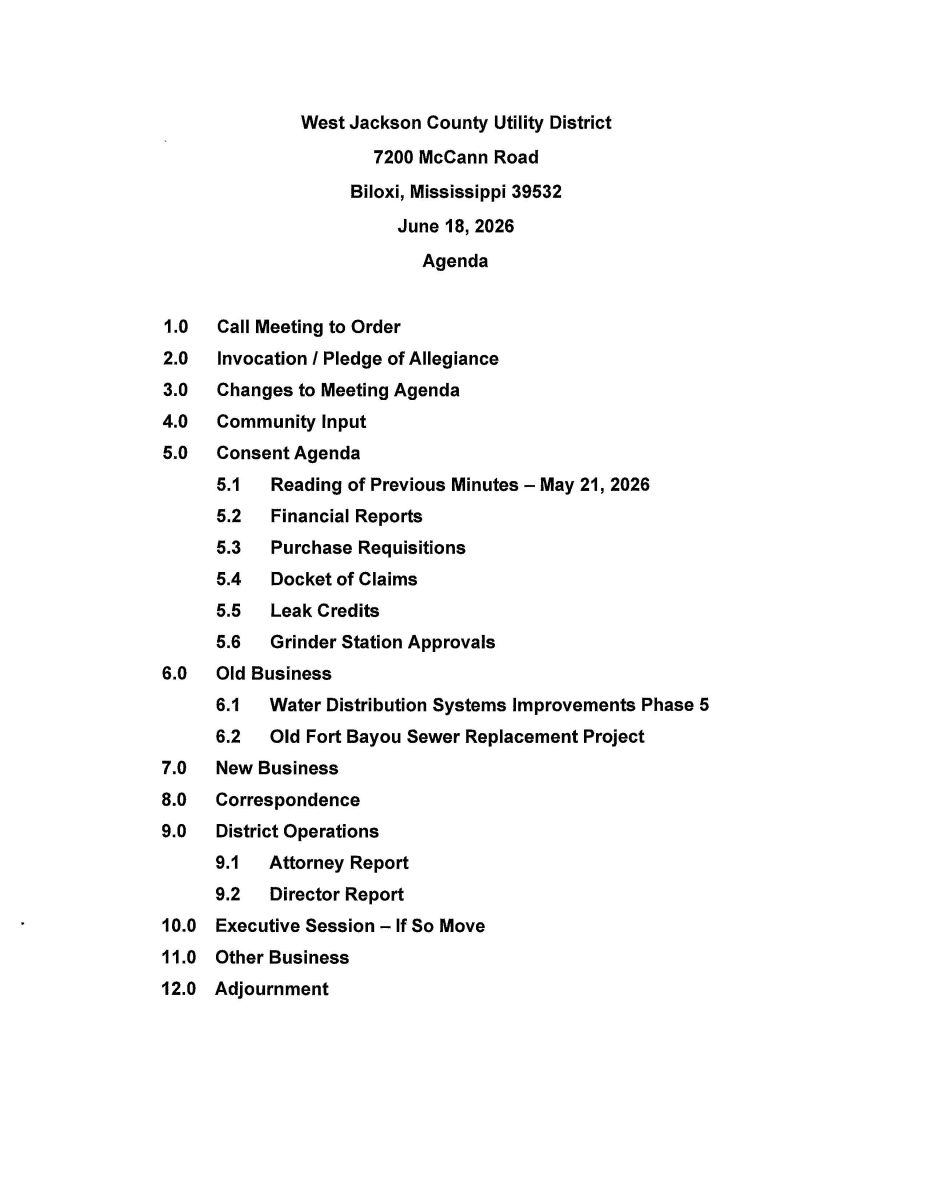 2026 06 18 Agenda